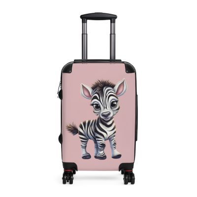 Zebra Suitcase - Kids' travel luggage with a bold zebra pattern, perfect for young adventurers.