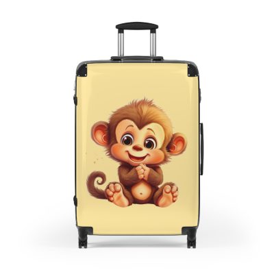 Monkey Suitcase - Fun animal print kids' luggage, perfect for young adventurers.