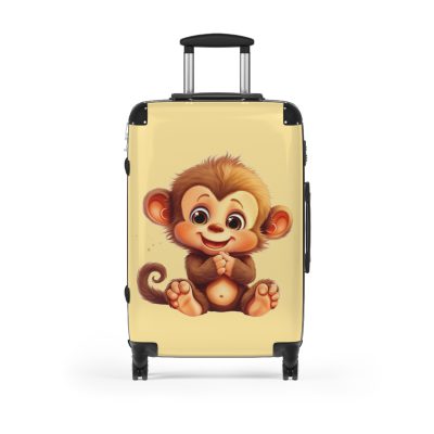 Monkey Suitcase - Fun animal print kids' luggage, perfect for young adventurers.