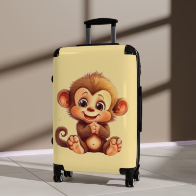 Monkey Suitcase - Fun animal print kids' luggage, perfect for young adventurers.