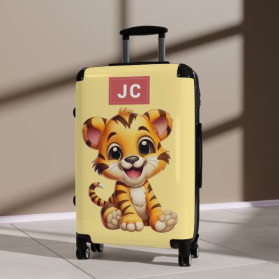 Custom Little Tiger Suitcase - Personalized kids' luggage featuring a charming tiger design, perfect for young adventurers.