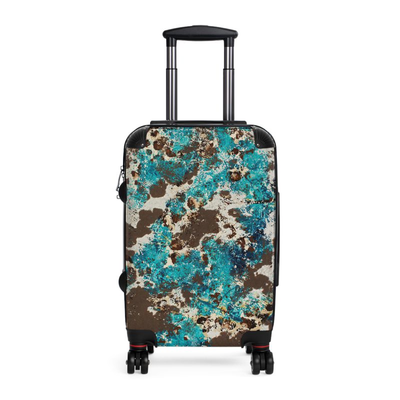 Western Cowhide Suitcase - A stylish luggage featuring a chic cowhide design, perfect for travelers who want to add a touch of luxury to their journeys.