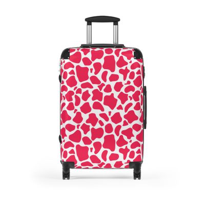 Cow Print Suitcase - A stylish luggage featuring a chic cow print design, perfect for travelers who want to add a touch of luxury to their journeys.