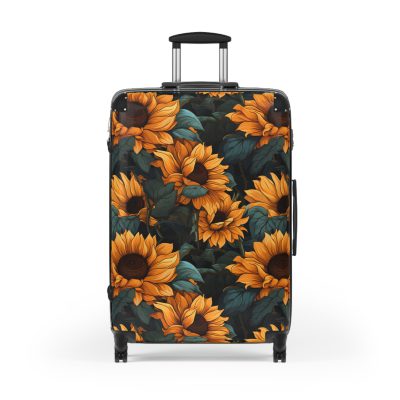 Sunflower Suitcase - A luggage adorned with a bright sunflower design, perfect for travelers who want to bring a touch of cheer and floral beauty to their journeys.