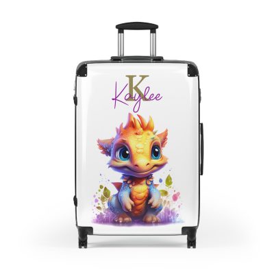 Custom Dinosaur Suitcase - A personalized luggage adorned with a unique dinosaur-themed design, perfect for travelers who want to embark on a prehistoric adventure in style.