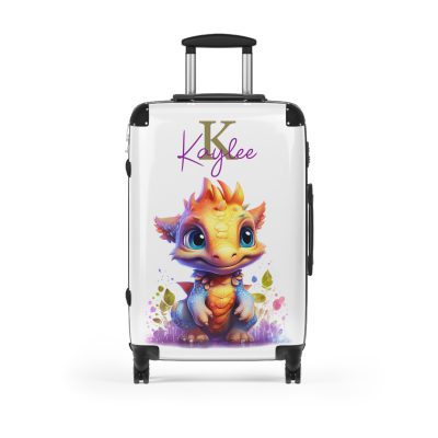 Custom Dinosaur Suitcase - A personalized luggage adorned with a unique dinosaur-themed design, perfect for travelers who want to embark on a prehistoric adventure in style.