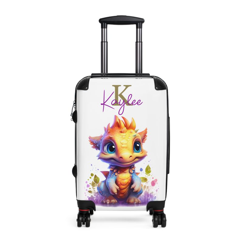 Custom Dinosaur Suitcase - A personalized luggage adorned with a unique dinosaur-themed design, perfect for travelers who want to embark on a prehistoric adventure in style.