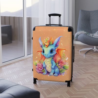 Dragon Suitcase - A luggage adorned with a captivating dragon design, perfect for travelers who want to add a touch of fantasy and adventure to their journeys.