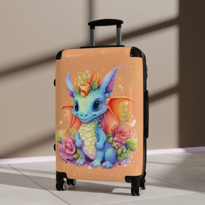 Dragon Suitcase - A luggage adorned with a captivating dragon design, perfect for travelers who want to add a touch of fantasy and adventure to their journeys.