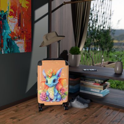 Dragon Suitcase - A luggage adorned with a captivating dragon design, perfect for travelers who want to add a touch of fantasy and adventure to their journeys.