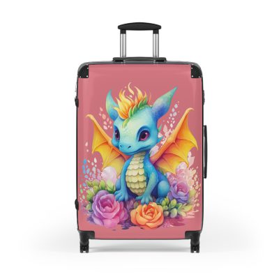 Dragon Suitcase - A luggage adorned with a captivating dragon design, perfect for travelers who want to add a touch of fantasy and adventure to their journeys.