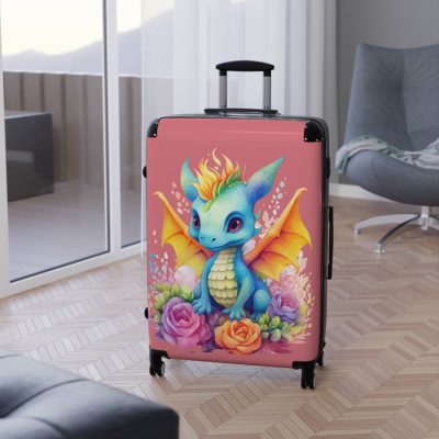 Dragon Suitcase - A luggage adorned with a captivating dragon design, perfect for travelers who want to add a touch of fantasy and adventure to their journeys.