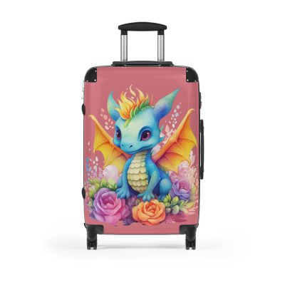 Dragon Suitcase - A luggage adorned with a captivating dragon design, perfect for travelers who want to add a touch of fantasy and adventure to their journeys.