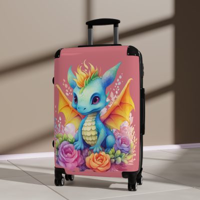 Dragon Suitcase - A luggage adorned with a captivating dragon design, perfect for travelers who want to add a touch of fantasy and adventure to their journeys.