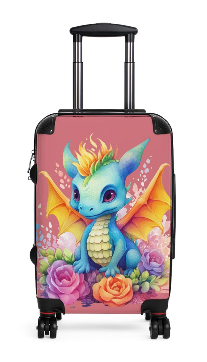 Dragon Suitcase - A luggage adorned with a captivating dragon design, perfect for travelers who want to add a touch of fantasy and adventure to their journeys.