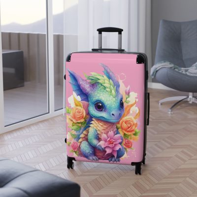 Dragon Suitcase - A luggage adorned with a captivating dragon design, perfect for travelers who want to add a touch of fantasy and adventure to their journeys.