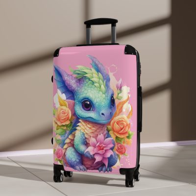 Dragon Suitcase - A luggage adorned with a captivating dragon design, perfect for travelers who want to add a touch of fantasy and adventure to their journeys.