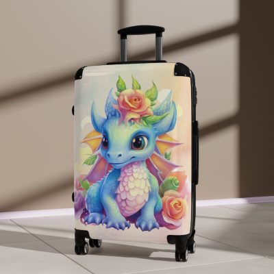 Dragon Suitcase - A luggage adorned with a captivating dragon design, perfect for travelers who want to add a touch of fantasy and adventure to their journeys.