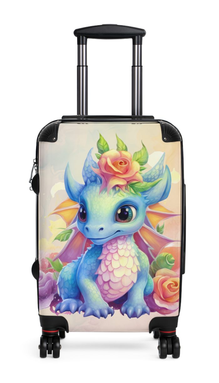 Dragon Suitcase - A luggage adorned with a captivating dragon design, perfect for travelers who want to add a touch of fantasy and adventure to their journeys.