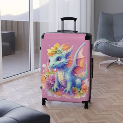 Dragon Suitcase - A luggage adorned with a captivating dragon design, perfect for travelers who want to add a touch of fantasy and adventure to their journeys.