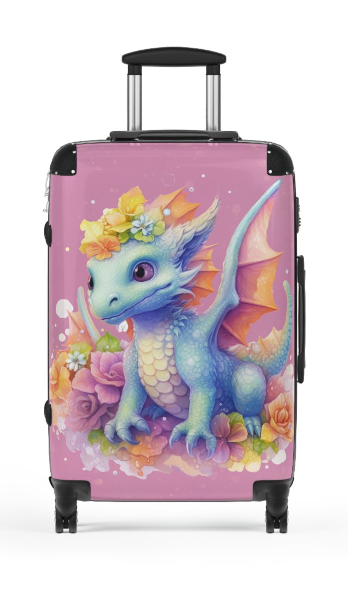 Dragon Suitcase - A luggage adorned with a captivating dragon design, perfect for travelers who want to add a touch of fantasy and adventure to their journeys.