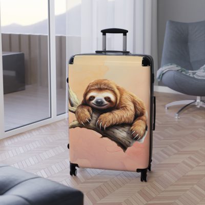 Sloth Suitcase - Cute sloth-themed travel luggage for a fun and stylish adventure.