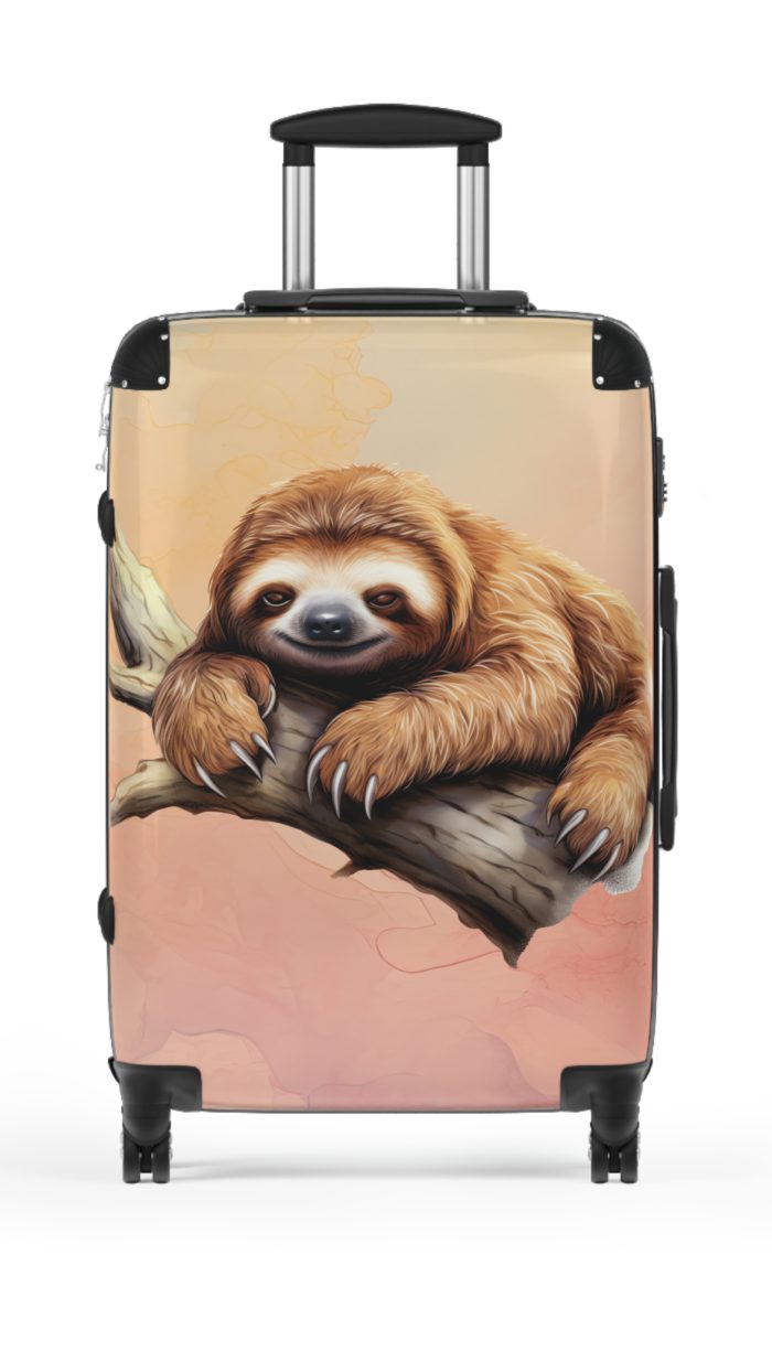 Sloth Suitcase - Cute sloth-themed travel luggage for a fun and stylish adventure.