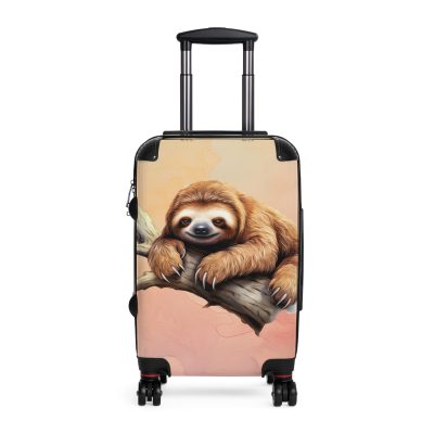 Sloth Suitcase - Cute sloth-themed travel luggage for a fun and stylish adventure.