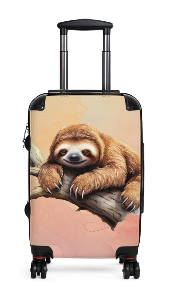 Sloth Suitcase - Cute sloth-themed travel luggage for a fun and stylish adventure.