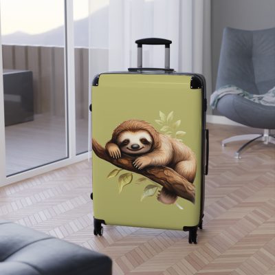 Sloth Suitcase - Cute sloth-themed travel luggage for a fun and stylish adventure.