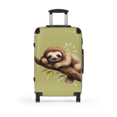 Sloth Suitcase - Cute sloth-themed travel luggage for a fun and stylish adventure.