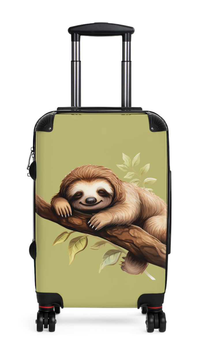 Sloth Suitcase - Cute sloth-themed travel luggage for a fun and stylish adventure.