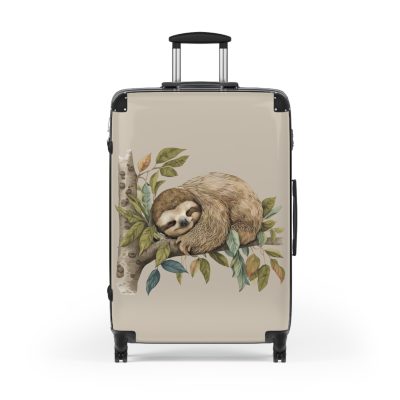 Sloth Suitcase - Cute sloth-themed travel luggage for a fun and stylish adventure.