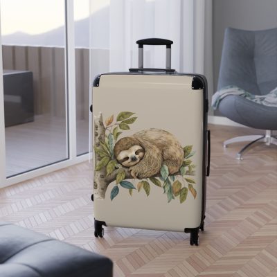 Sloth Suitcase - Cute sloth-themed travel luggage for a fun and stylish adventure.