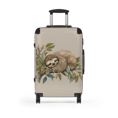 Sloth Suitcase - Cute sloth-themed travel luggage for a fun and stylish adventure.