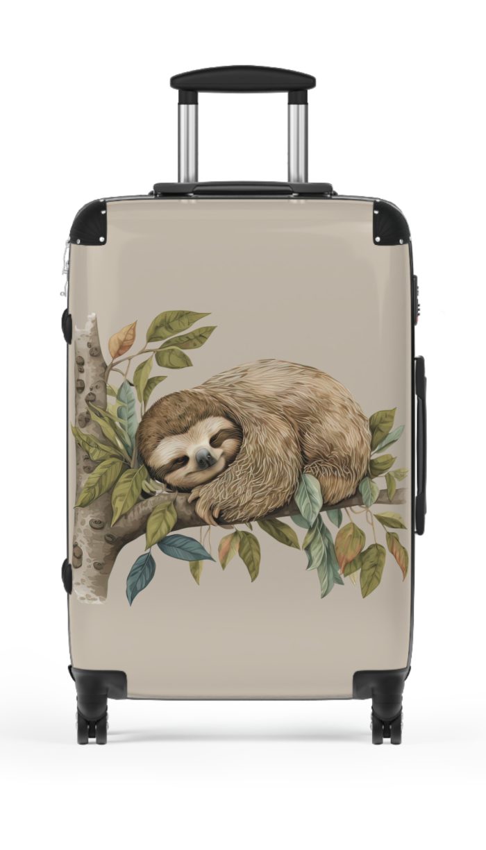 Sloth Suitcase - Cute sloth-themed travel luggage for a fun and stylish adventure.