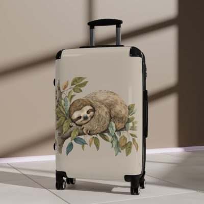 Sloth Suitcase - Cute sloth-themed travel luggage for a fun and stylish adventure.