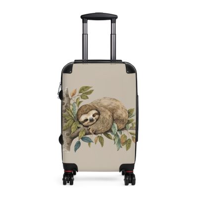 Sloth Suitcase - Cute sloth-themed travel luggage for a fun and stylish adventure.