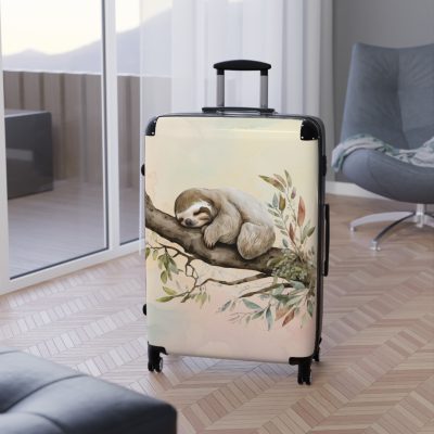 Sloth Suitcase - Cute sloth-themed travel luggage for a fun and stylish adventure.