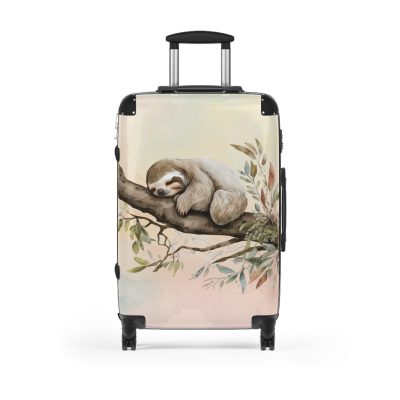 Sloth Suitcase - Cute sloth-themed travel luggage for a fun and stylish adventure.