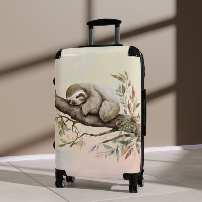 Sloth Suitcase - Cute sloth-themed travel luggage for a fun and stylish adventure.