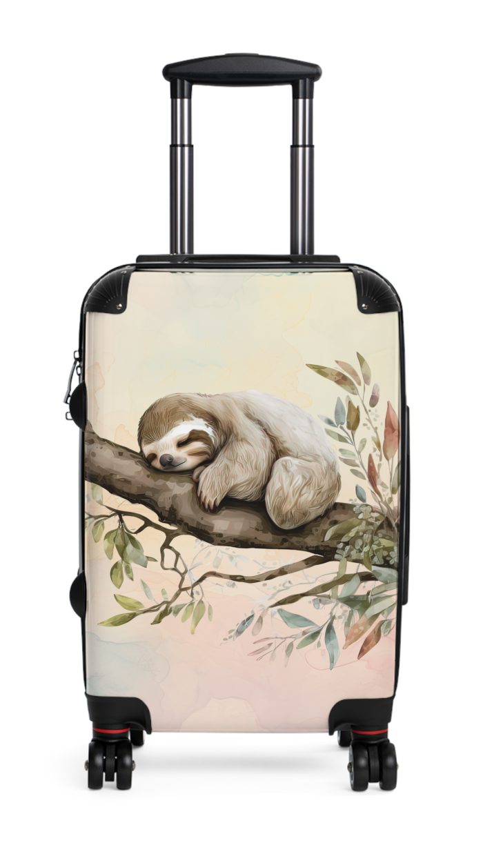 Sloth Suitcase - Cute sloth-themed travel luggage for a fun and stylish adventure.