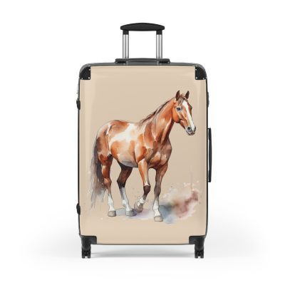 Horse Suitcase - A luggage adorned with a captivating horse-themed design, perfect for travelers who want to add a touch of equestrian elegance to their journeys.