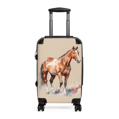 Horse Suitcase - A luggage adorned with a captivating horse-themed design, perfect for travelers who want to add a touch of equestrian elegance to their journeys.