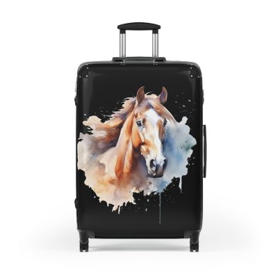 Horse Suitcase - A luggage adorned with a captivating horse-themed design, perfect for travelers who want to add a touch of equestrian elegance to their journeys.