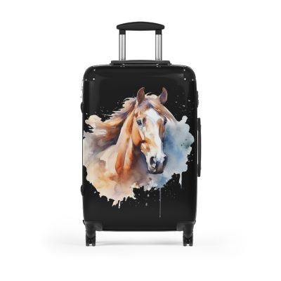 Horse Suitcase - A luggage adorned with a captivating horse-themed design, perfect for travelers who want to add a touch of equestrian elegance to their journeys.