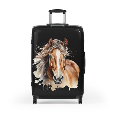 Horse Suitcase - A luggage adorned with a captivating horse-themed design, perfect for travelers who want to add a touch of equestrian elegance to their journeys.