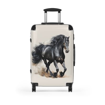 Horse Suitcase - A luggage adorned with a captivating horse-themed design, perfect for travelers who want to add a touch of equestrian elegance to their journeys.