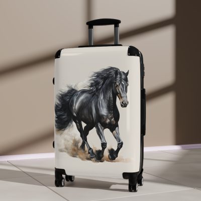 Horse Suitcase - A luggage adorned with a captivating horse-themed design, perfect for travelers who want to add a touch of equestrian elegance to their journeys.