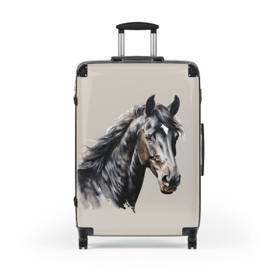 Horse Suitcase - A luggage adorned with a captivating horse-themed design, perfect for travelers who want to add a touch of equestrian elegance to their journeys.